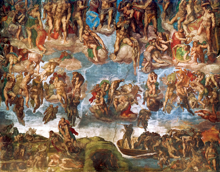  米开朗基罗·博那罗蒂 Michelangelo di Lodovico Buonarroti Simoni——最后的审判 局部 (5)